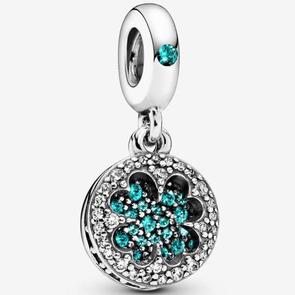 Jewelry - NWOT Lucky Four Leaf Clover Dangle Charm Sterling Silver 925